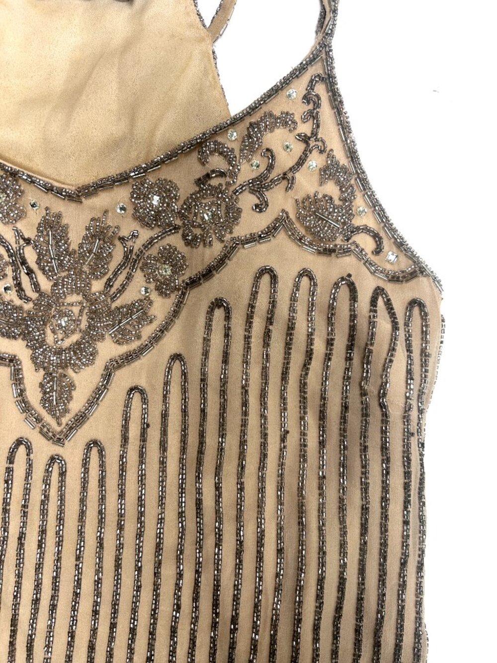 Polo Ralph Lauren Beaded Champagne Camisole Silk Blend Elegant Party Top XS - Picture 5 of 10